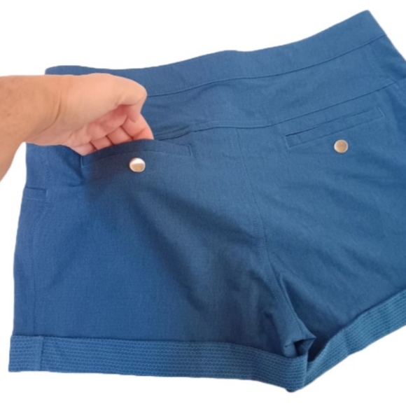 ZYIA Active Outdoor Blue Shorts | EUC | High Rise | Stretch | Belted - Picture 11 of 15